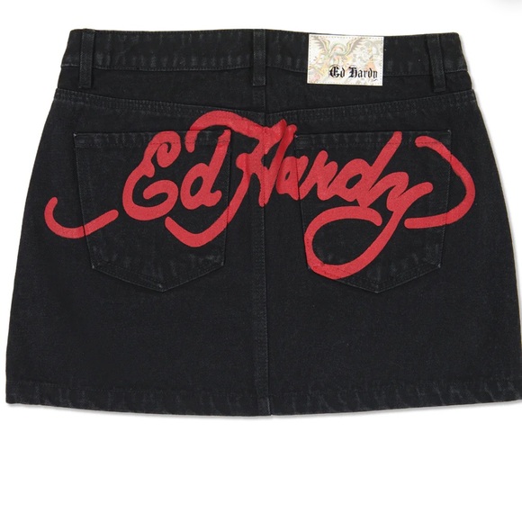 Ed Hardy Tigers Front Zip Mini Skirt - Never Worn with Tags - Picture 3 of 3